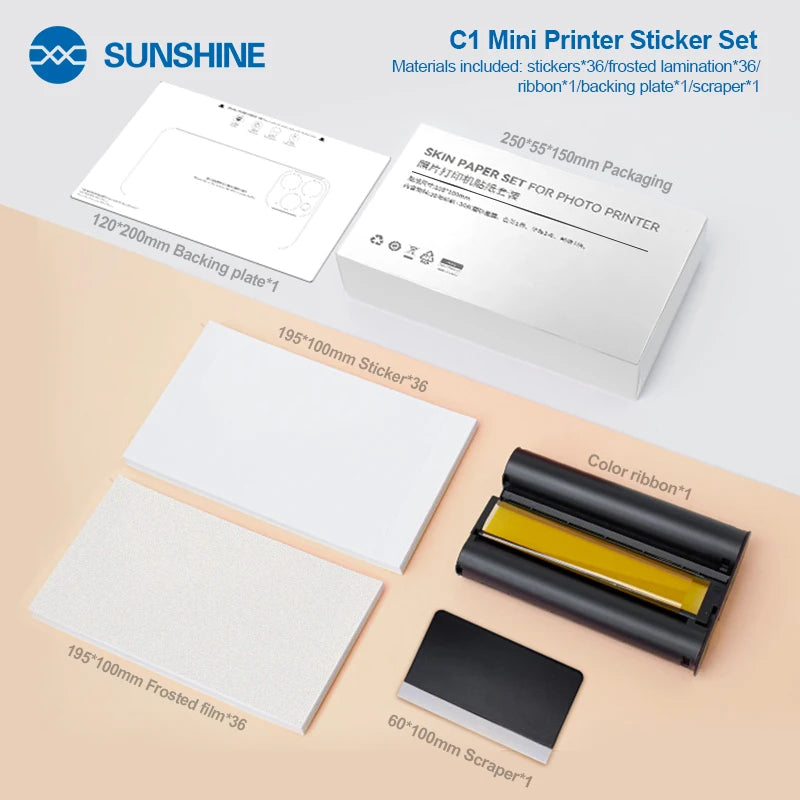SUNSHINE C1 Mini Color film DIY Printing Printer ,WiFi Direct Connection, assisting Film Cutting Machines ,under 7.5 inches