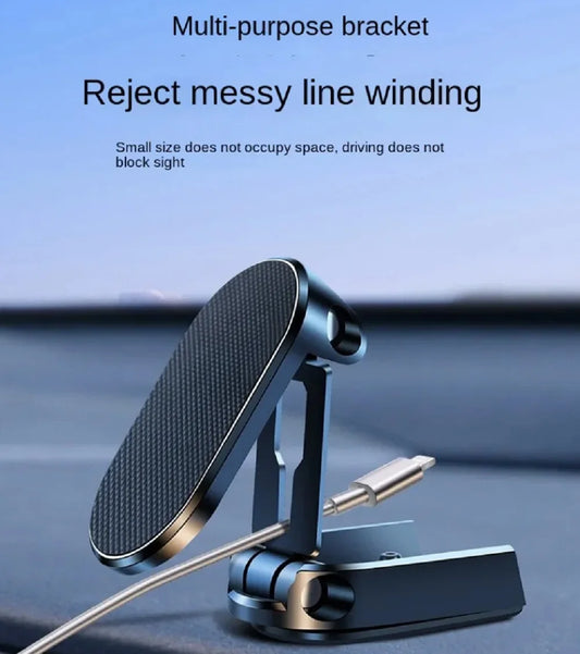 360 Magnetic Car One Touch Cell Phone Dash Mount Stand Phone Holder - Phone Holder for Car/Home/Office - Compatible Any Phones