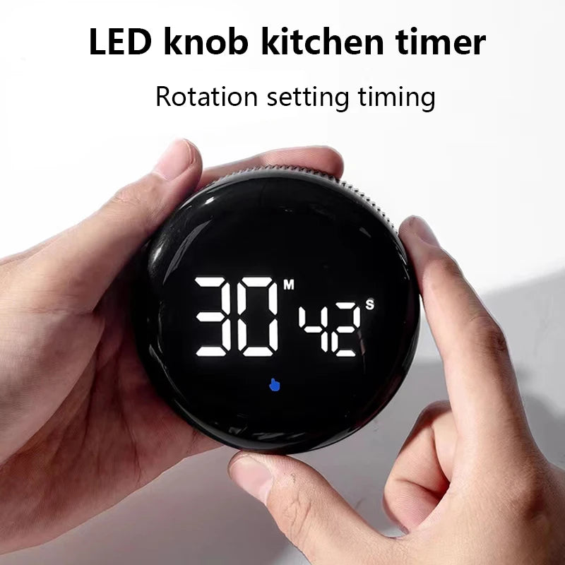 1PC Student Digital Silent Timer Magnetic Kitchen Electronic Timer Learn Countdown Reminder (Built-in Rechargeable Lithium Batte