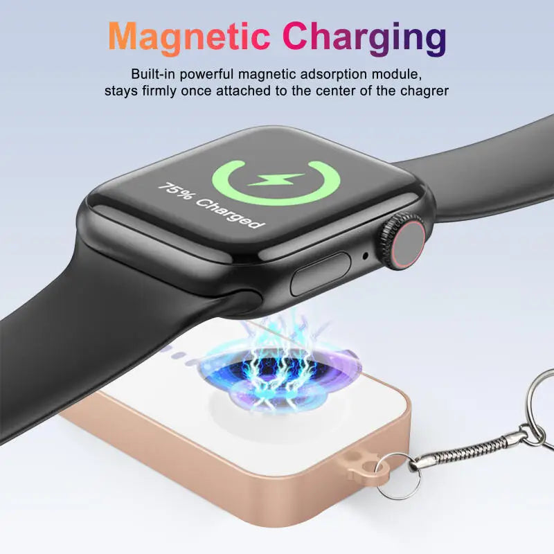 1200mAh Portable Wireless Charger Power Bank For Apple Watch Series 10 9 8 7 6 5 4 SE Ultra For iWatch Magnetic Charging Station