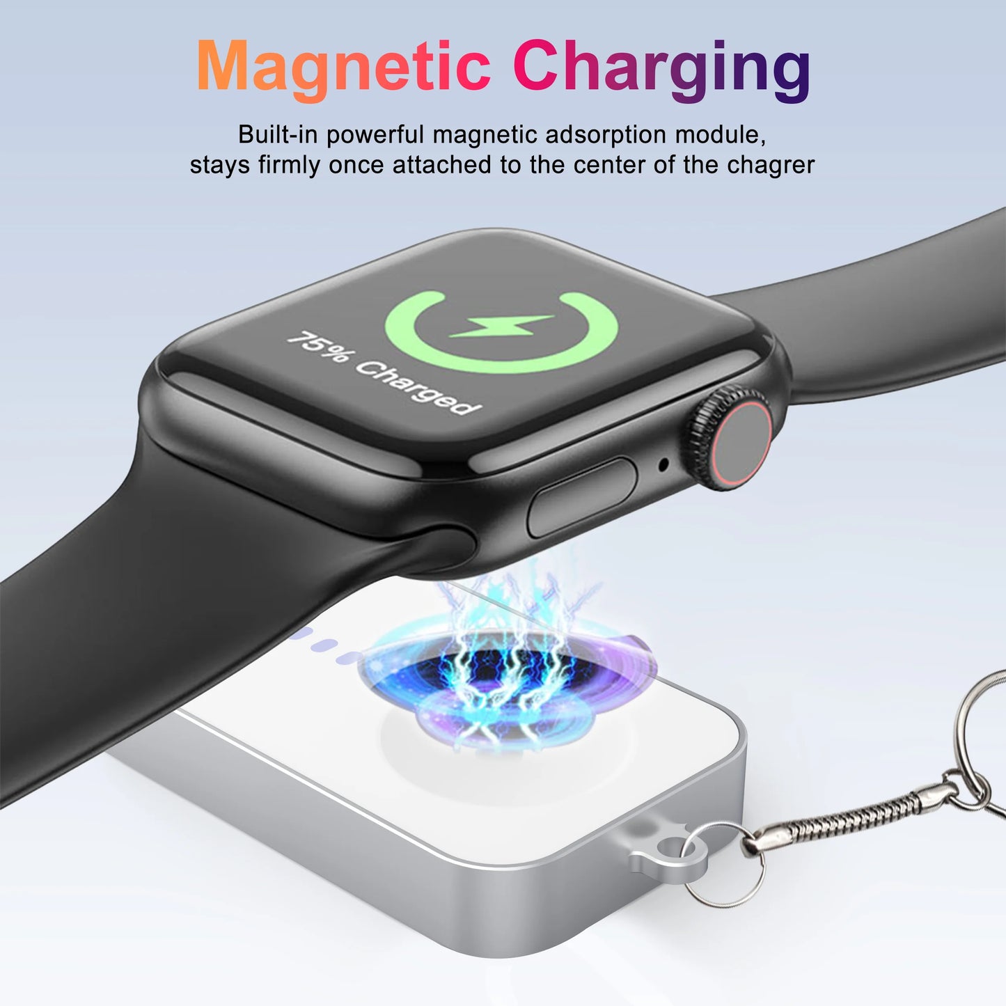 1200mAh Portable Wireless Charger Power Bank For Apple Watch Series 10 9 8 7 6 5 4 SE Ultra For iWatch Magnetic Charging Station