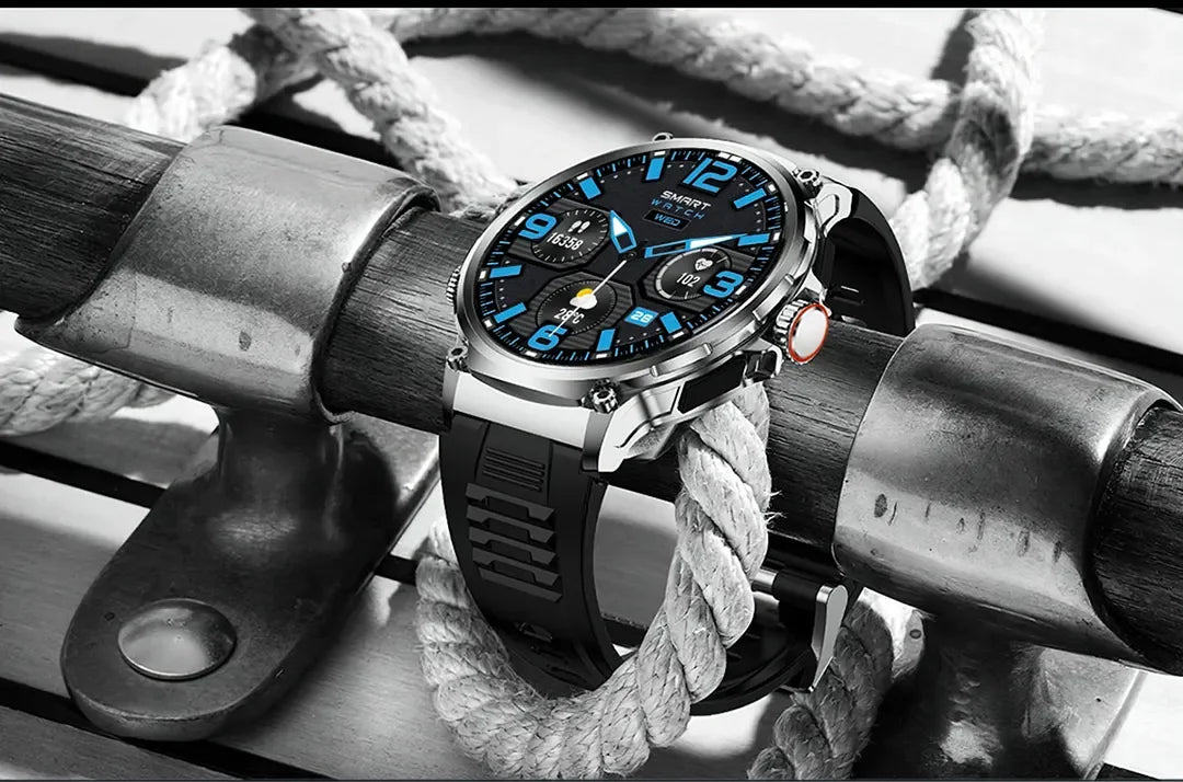 New 710mAh Bluetooth Call Smart Watch Men Sports Watches Men 1.85"HD Health Monitor Waterproof Smartwatch For Android IOS