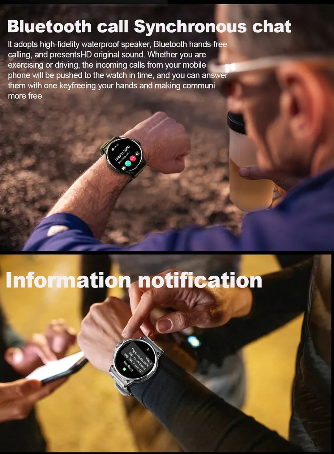 New 710mAh Bluetooth Call Smart Watch Men Sports Watches Men 1.85"HD Health Monitor Waterproof Smartwatch For Android IOS
