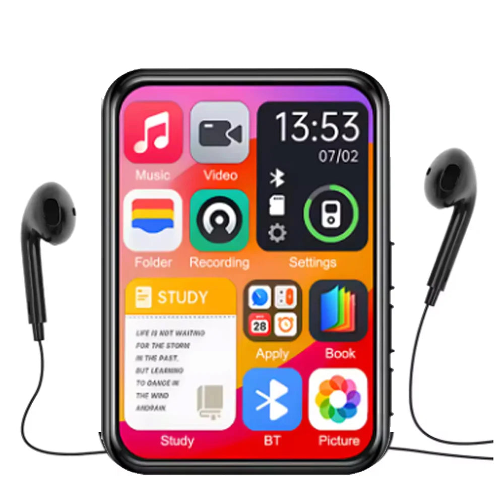 32GB Portable Mp3 Player 2.4'' Touch Screen With BT 5.4 MP3 Player with Built-in HD Speaker Support voice recording,video,e-book
