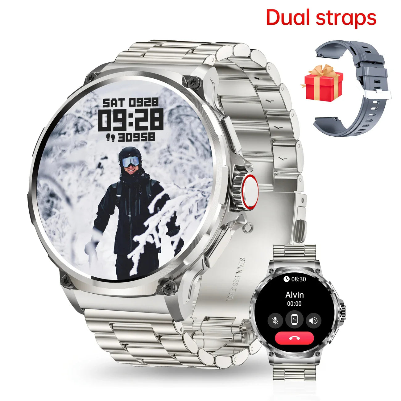 New 710mAh Bluetooth Call Smart Watch Men Sports Watches Men 1.85"HD Health Monitor Waterproof Smartwatch For Android IOS