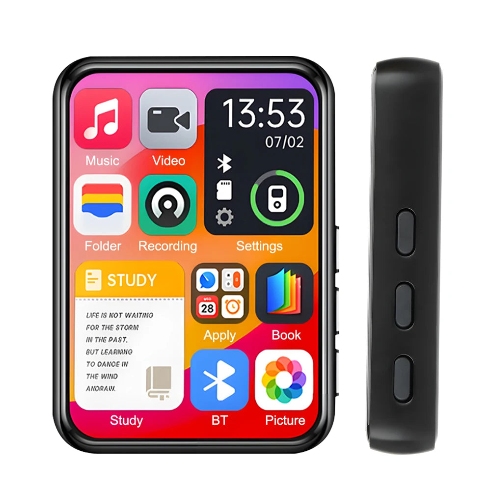 32GB Portable Mp3 Player 2.4'' Touch Screen With BT 5.4 MP3 Player with Built-in HD Speaker Support voice recording,video,e-book