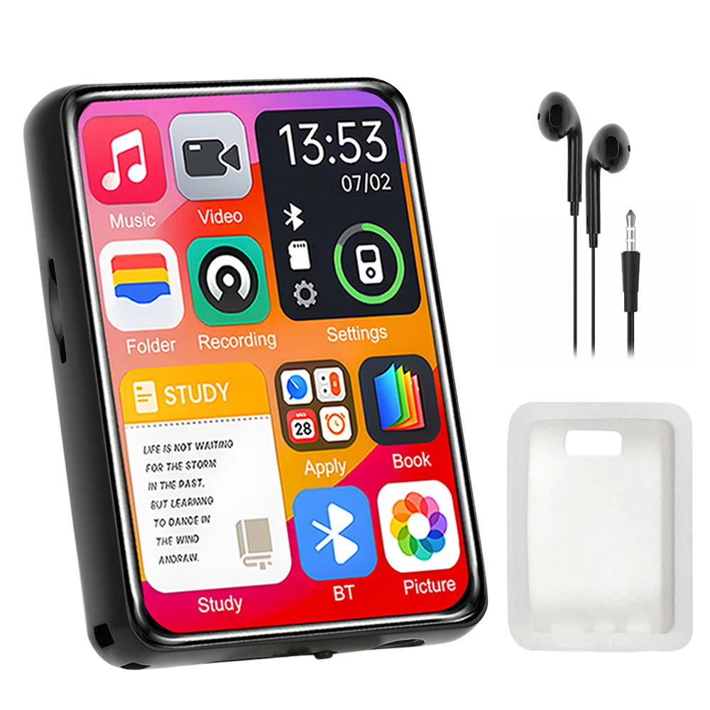 32GB Portable Mp3 Player 2.4'' Touch Screen With BT 5.4 MP3 Player with Built-in HD Speaker Support voice recording,video,e-book