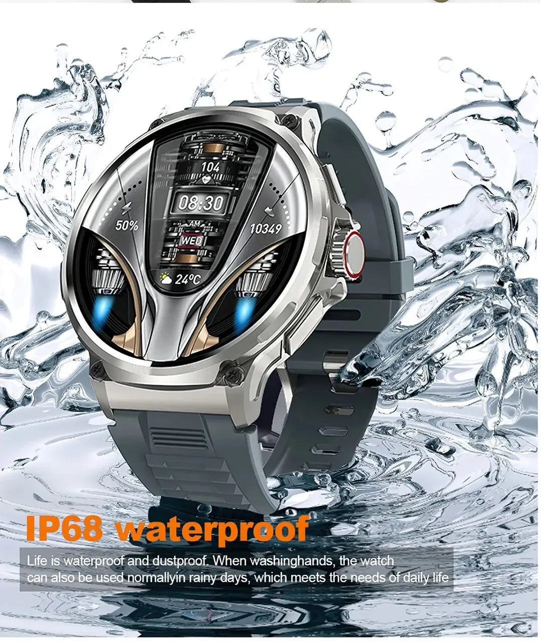 New 710mAh Bluetooth Call Smart Watch Men Sports Watches Men 1.85"HD Health Monitor Waterproof Smartwatch For Android IOS