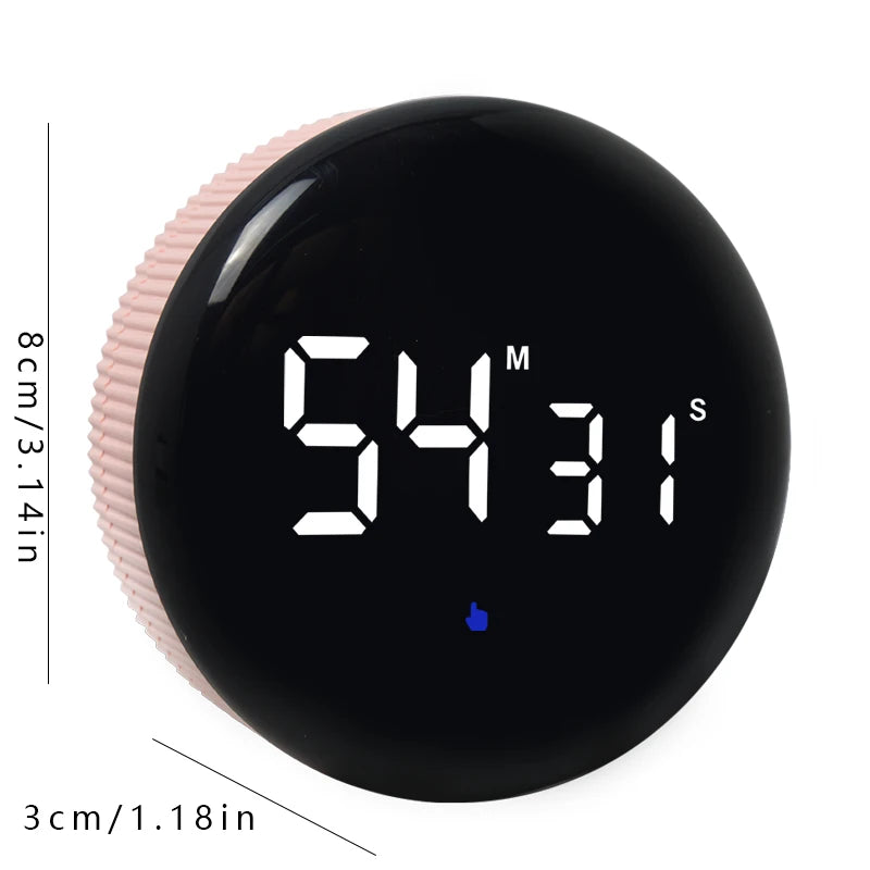 1PC Student Digital Silent Timer Magnetic Kitchen Electronic Timer Learn Countdown Reminder (Built-in Rechargeable Lithium Batte