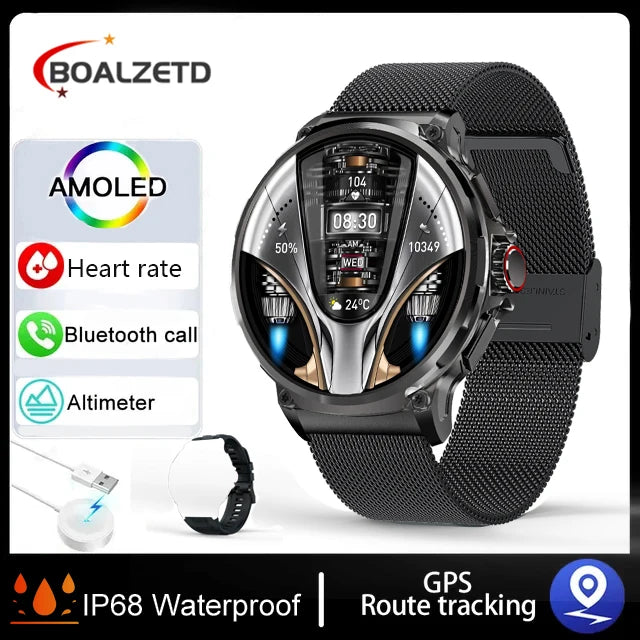 New 710mAh Bluetooth Call Smart Watch Men Sports Watches Men 1.85"HD Health Monitor Waterproof Smartwatch For Android IOS