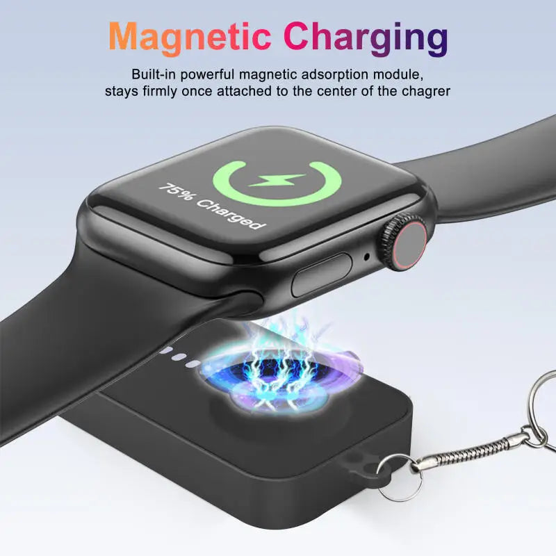 1200mAh Portable Wireless Charger Power Bank For Apple Watch Series 10 9 8 7 6 5 4 SE Ultra For iWatch Magnetic Charging Station