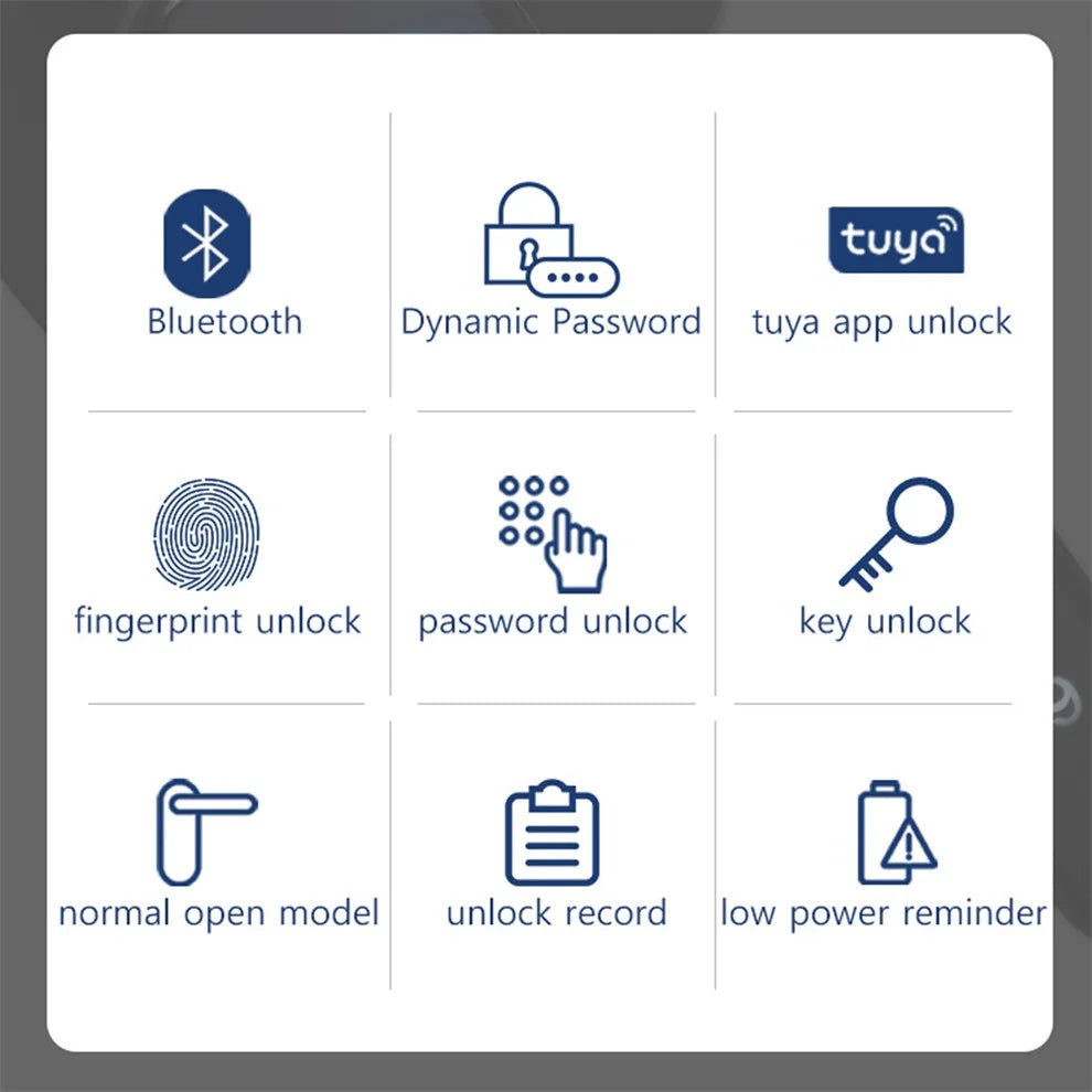 RAYKUBE M3-S Tuya BLE Smart Fingerprint Door Lock Electronic Lock with Password/Key/Smartlife/Tuya APP Remote Unlock For Bedroom